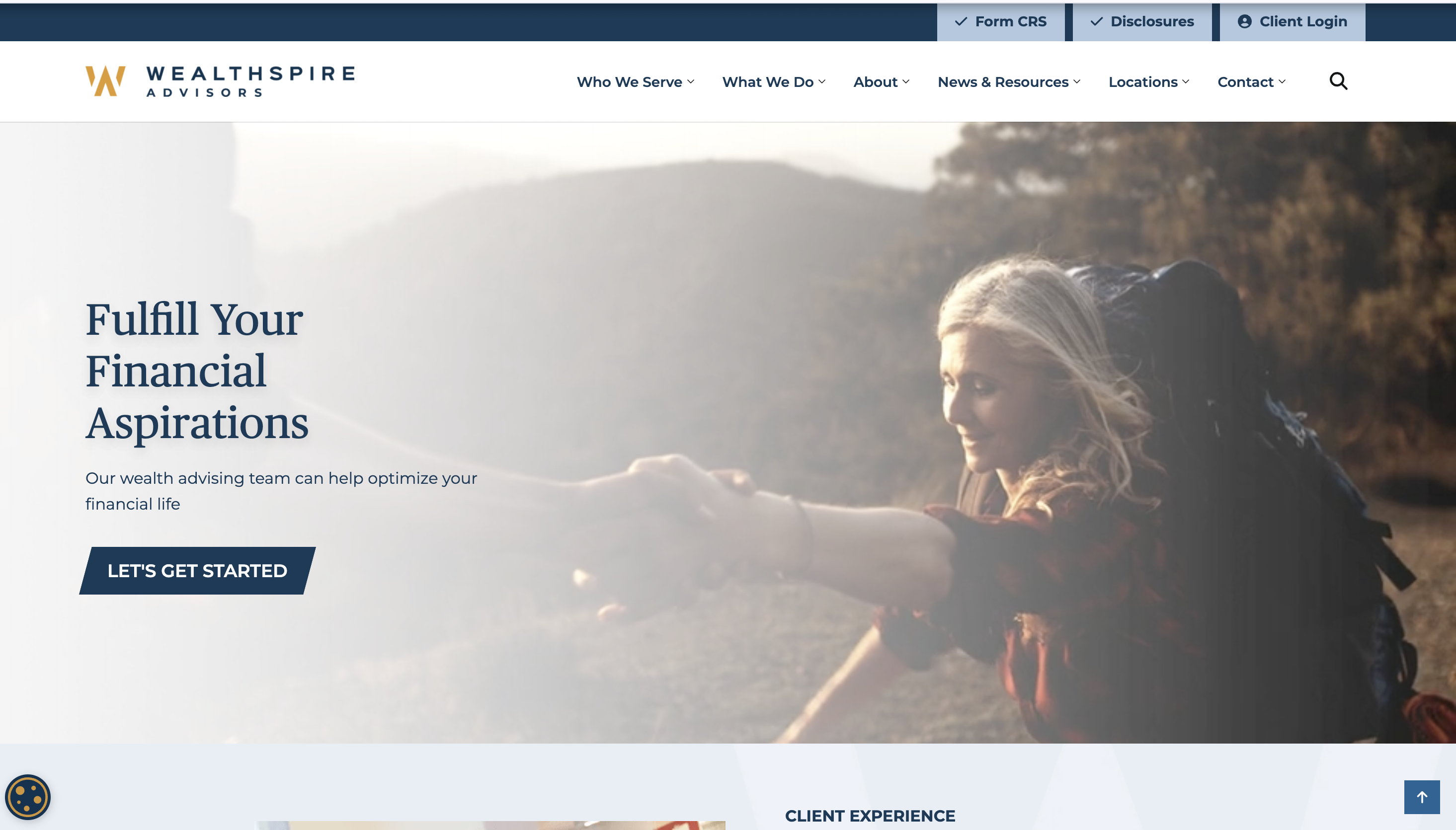 Wealthspire Advisors website screenshot