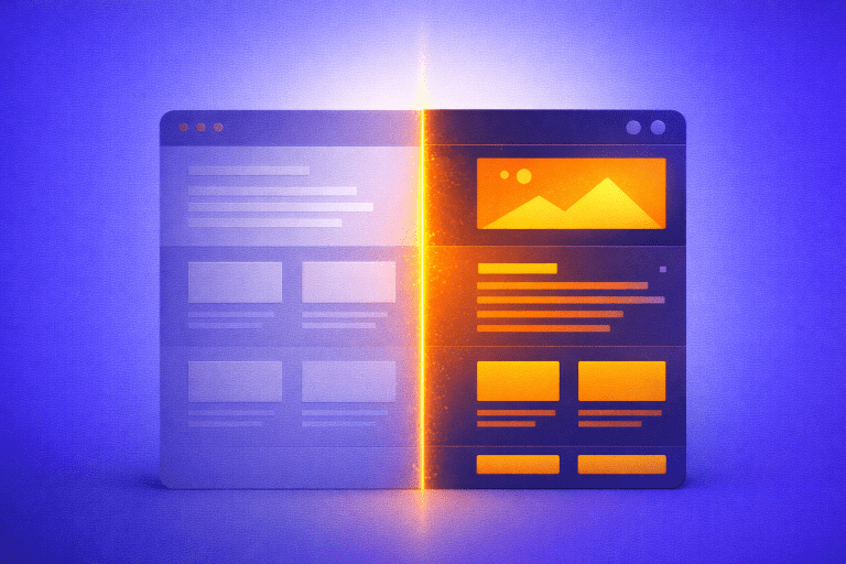 custom website vs template for consultants