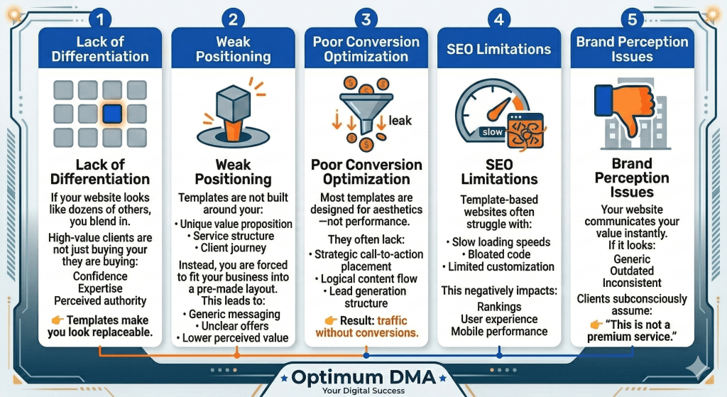 custom vs template website